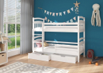Dviauk&scaron;tė lova ADRK Furniture Ada 90x200cm, balta