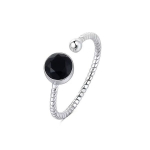 Sidabrinis žiedas Onyx R0409