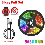Led Juostiniai &Scaron;viestuvai Miegamajam 5V 5050 Usb Rgb Juosta 10 Metrų Ledo Styga &Scaron;ventinis Ap&scaron;vietimas Sieninis Led Kambario Dekoro Lempa Wifi Juostos Juosta_IR 3Key Set_20M