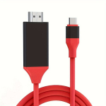 4K USB C į HD sąsajos laidas 2M Raudonas/Pilkas., Raudona