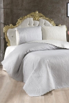 Lovatiesės rinkinys Sanem Cream Grey, 230x250 cm, 3 dalių