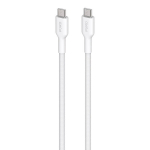 PURO audinys &ndash; tvirtas, pintas USB-C į USB-C laidas, 1,2 m (baltas)