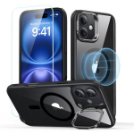 ESR CLASSIC HYBRID KICKSTAND HALOLOCK MAGSAFE IR GRŪDINTAS STIKLAS IPHONE 16 PLUS SKAIDRUS|JUODAS