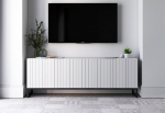 TV spintelė Meble Lindner 150 cm baltas matinis, metalinis rėmas