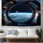1 vnt. Kosmoso Planeta Poliesterinė Sieninė Gobelenas Dekoracija, 230cmx180cm