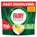 Fairy indaplovių kapsulės Allin1 Lemon, 116 vnt.