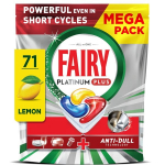 Fairy automatinių indaplovių kapsulės Platinum+ Lemon, 71 vnt.