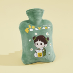 Vandens &scaron;ildymo pūslė su nuimamu ir plaunamu audiniu,  029 Pieno arbata Miela mergina-žalia