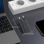 USB sieninis įkroviklis su laidu
