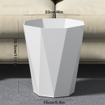 &Scaron;iuk&scaron;liadėžė su geometriniu ra&scaron;tu, balta, 10L,  Baltas
