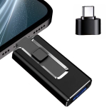 USB laikmena USB 3.0 atmintukas iPhone ir Android, Juoda