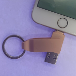 USB laikmena Metalinis USB 3.0 atmintukas iPhone, Rožinis