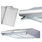 Gartraukis Po gartraukiu montuojamas absorbentas, Berdsen BE-10-A INOX, 50 cm., sidabrinis