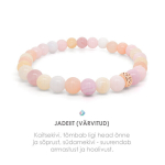 Apyrankė Jadeite "Pastel" su metaliniu karoliuku 6mm