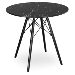 Kavos stalas Paris Diw, 80 cm, juodas