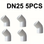 5-vnt 45 laipsnių PVC alkūninės vandens jungtys , 45&deg;DN25 (2,54 cm)