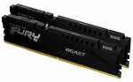 Kingston FURY Beast DDR5 64GB (2x32GB) 6400MHz Atminties Modulis Kompiuteriams/Serveriams, CL32, Be ECC, Su Radiatoriumi