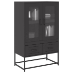 Komoda, juodos, 68x39x111,5 cm, plienas