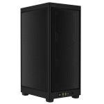 CORSAIR 2000D AIRFLOW Juodos spalvos mini ITX kompiuterio korpusas, mažas bok&scaron;tas SFF be PSU, 24 cm ventiliatorius, 3.5 kg, priekis su mikrofono/jungties lizdu