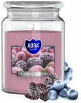 Kvapnioji žvakė stiklainyje "Frozen berries" 14x9,8 cm, skirta degti iki 100 val., 14x9.8 cm