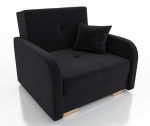 Miegamasis fotelis Polo, juoda