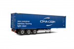 Diecast Modelis Solido S2400507 Container Trailer Blue 2024 1/24