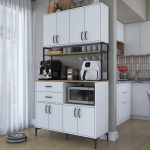 Apatinis spintelės modulis Hanah Home JE209 - 3901 Baltas modernus, 120 cm pločio, su stalčiais