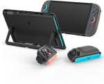 Dėklas juodas Nintendo Switch 2 Spigen Nano Pop &ndash; patogiai apsaugai ir žaidimų malonumui.