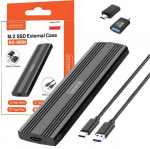 Ne&scaron;iojamojo disko korpusas M.2 NVMe PCIe SSD 2-in-1 USB-C m.2 2230 2242 2260 2280 Zenwire BS-M6N