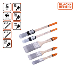 Dažymo teptukų rinkinys Black+Decker, 5 dalių