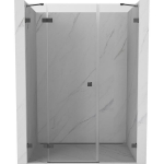 Du&scaron;o durys Mexen Lunar, kairinės, 130 cm, transparent/gun metal
