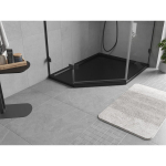 Du&scaron;o padėklas Mexen Flow Slim, penkiakampis, de&scaron;ininis, 100 x 90 cm, Black matt