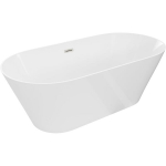 Vonia Mexen Luna Slim, 170 x 75 cm, White + Brushed nickel persipylimas