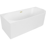 Vonia Mexen Gia, kairinė, 170 x 80 cm, White matt + Brushed gold persipylimas