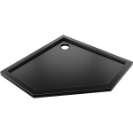 Du&scaron;o padėklas Mexen Flow Slim, penkiakampis, 80 x 80 cm, Black matt