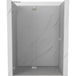 Du&scaron;o durys Mexen Lunar L, kairė, 130 cm, transparent/brushed nickel