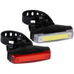ZESTAW LAMP ROWEROWYCH LED PRZ&Oacute;D I TYŁ BLACK DUNLOP