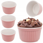 Keraminės kokilės desertams ir sufle, 3 vnt., 9 cm