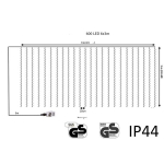 Kalėdinė girlianda 600 LED 6x3 m