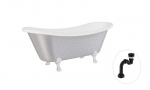 Vonia Besco Amelia Glam 190, Silver+Chrome, su sifonu Klik-klak Black