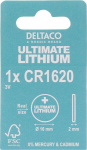 Elementas DELTACO Ultimate Lithium 3V, CR1620, 1 vnt. pakuotė / ULT-CR1620-1P