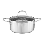 Ambition puodas Curly, 20 cm, 2.7 l, sidabrinis