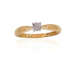 Auksinis žiedas su deimantais Diamond Sky "Solitaire"