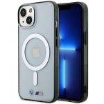 BMW Silver Ring MagSafe dėklas iPhone 14 Plus - Skaidrus