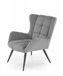 BYRON Grey Leisure Chair &ndash; Classic Comfort by Halmar