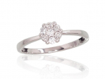Auksinis žiedas su deimantais Diamond Sky "Diamond Flower II"