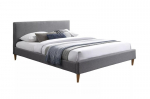 Ł&oacute;żko Acoma &ndash; Modern Double Bed 160x200, Solid Wood, Grey