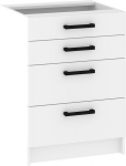 Virtuvinė spintelė Meblocross Korfu KOR-06-S60-4SZ, balta