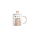 Homla puodelis su dangteliu Batis, baltas/rudas, 0.35 l