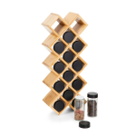 Homla prieskonių indelių rinkinys B2 Bamboo Essentials, 15 dalių, rudas